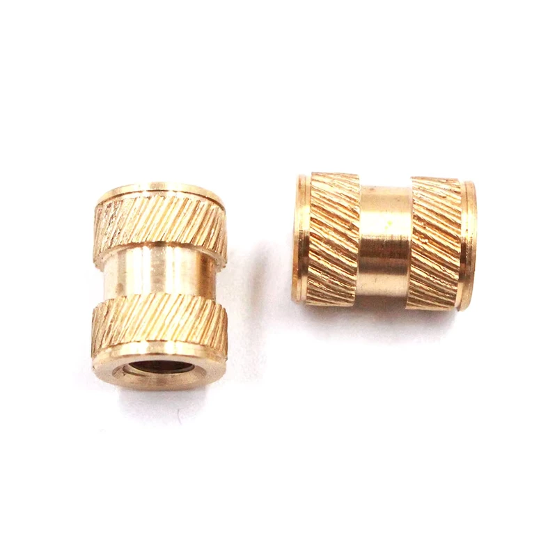 M2x4mm M3x5mm M4x6mm Brass Knurled Insert Nut Internal Thread Copper Nut