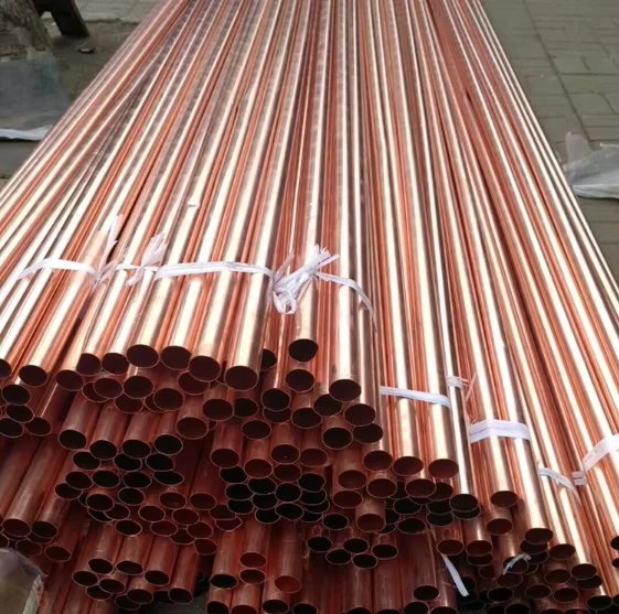Medical grade Non Alloy Straight Copper Pipe 99.9% Cu for Refrigeration Oil Cooler Systems CE Certified EN13348 Compliant