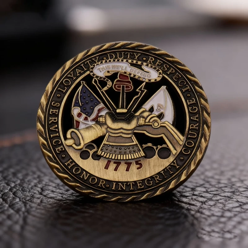 Metal Enamel Challenge Coin Blank Engraving Collect Display Souvenir Coin