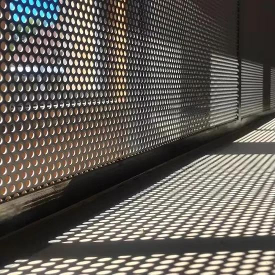 Modern Copper Reinforced Perforated Panel for Durable Construction Safety Screens