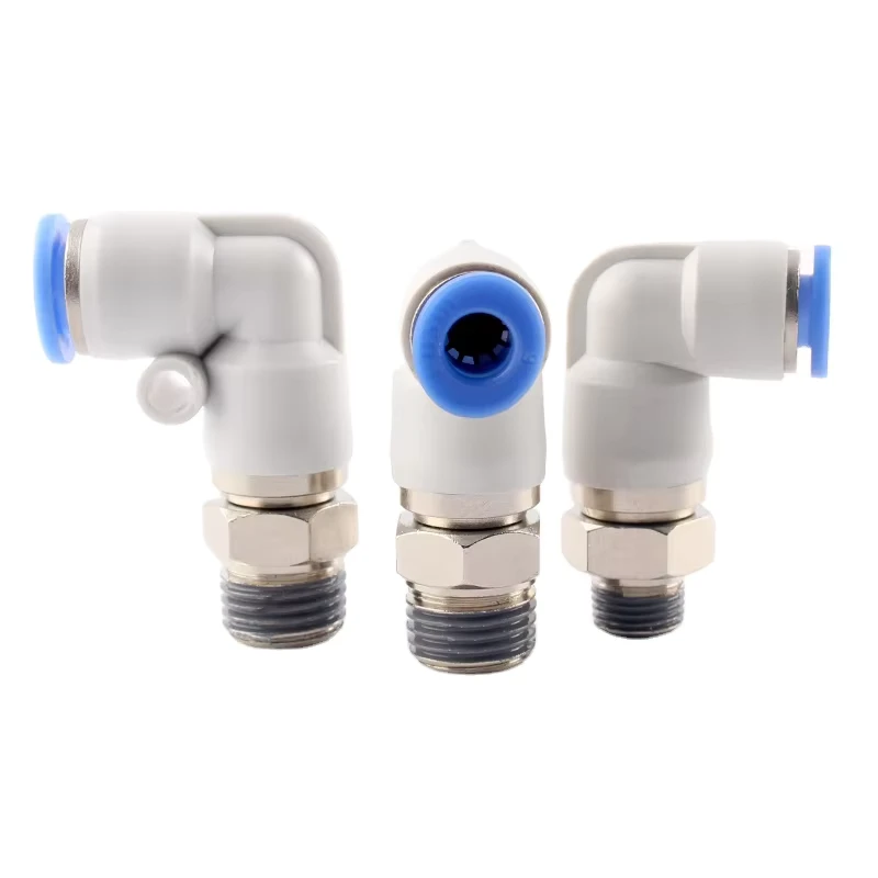NRL Series 360 High Speed Rotation Elbow Quick Connect Copper Thread Straight Air Fittings One Touch Pneumatic Fittings