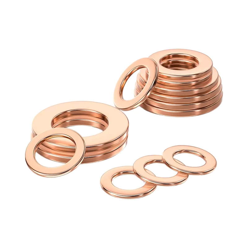 National Standard Pure Copper Gasket Sealing Ring Screw Flat Washer Full M3 M60mm General Industry Use Made China