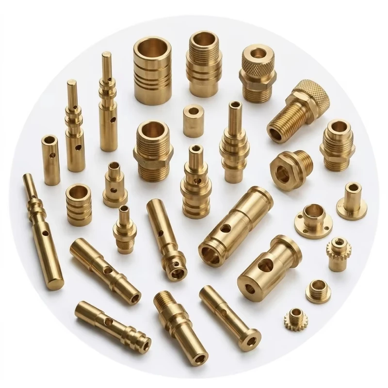 OEM Custom CNC Machining Parts Gold Plated Brass Turned Electrical Connector Contact Pin CNC Lathe Service