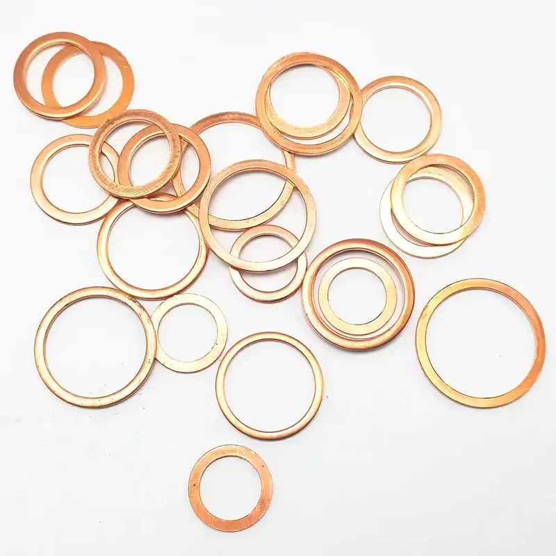 OEM Custom Size Copper Gasket Solid Copper Seal Washer Zinc Plated Bronze Brass Retaining Washers Bonded Style