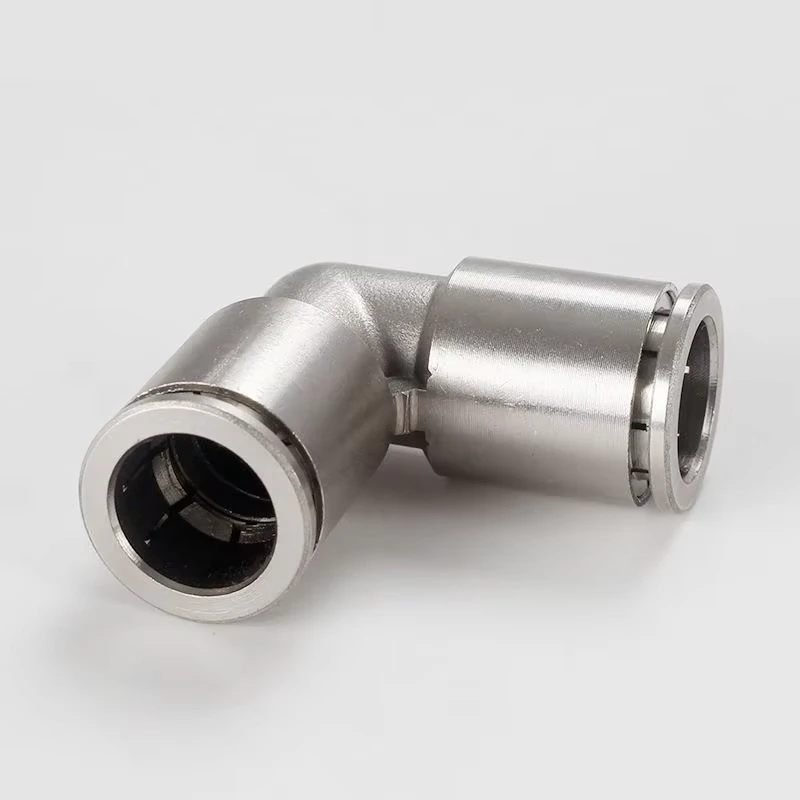 PV-12 Full Copper-nickel Plating Elbow Male Quick Fitting