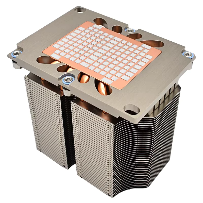 Passive Heat Sink Lga 3647 Pc Cooler 4 Heatpipes 3U Copper Tube Cpu Cooler