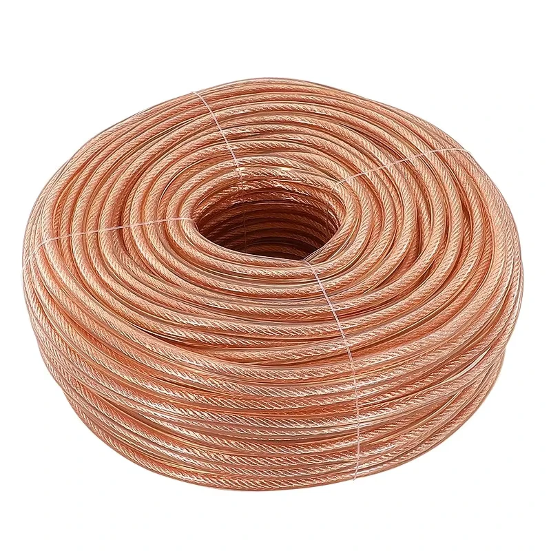Plastic Copper Stranded Wire Transparent Sheathed Soft Copper Wire Coated Insulation Electrostatic Tin Plating Grounding