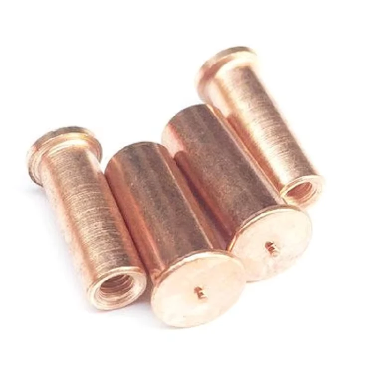 Produces Various Specifications of Welded Nuts Inserts Spot Welded Bolts GB T 902.3 Copper Plated Nut Bolts