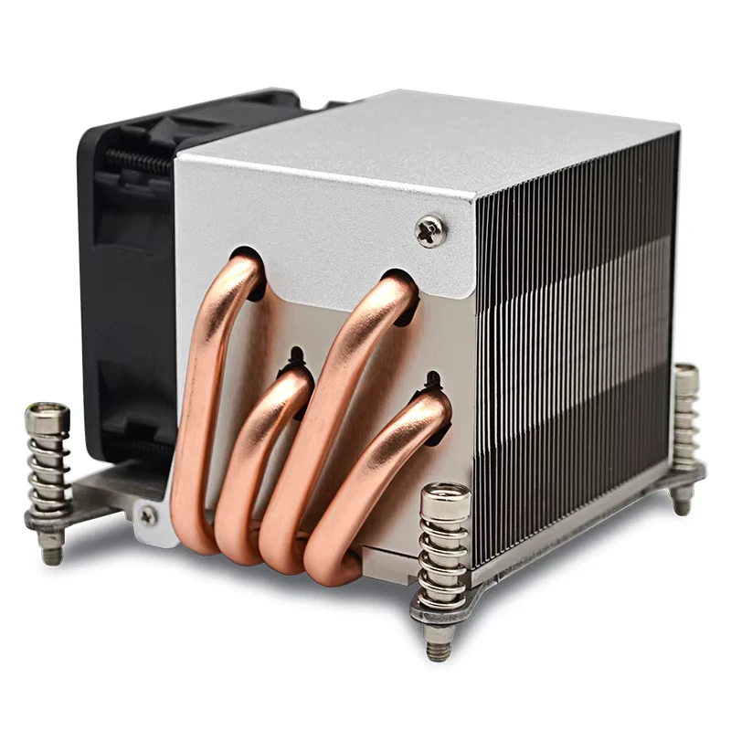 Pure Copper 4 Heat Pipes 2U Heatsink For Server Chassis Cooling