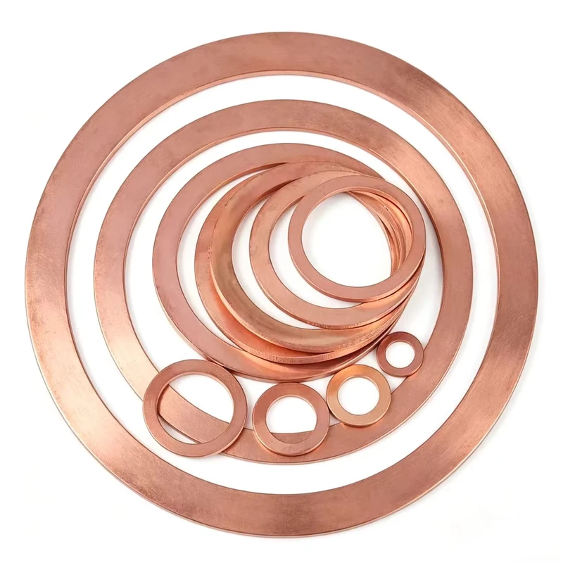 Pure Copper Gasket Annealed Soft Copper Washer High Temperature High Pressure Metal Gasket Thickened Copper Flat Washer