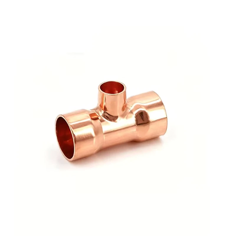 Pure Copper Welding High Pressure Forged Reducing Tee Copper Pipe Fittings