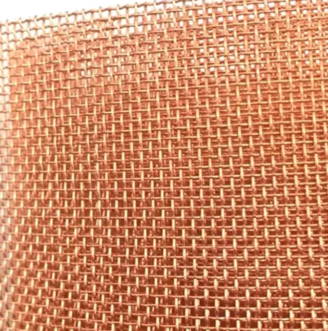 Pure Copper Woven Wire Mesh Sheet 99.9% Copper Wire Cloth for Faraday Cages EMI Shielding Filtration & Craft Projects