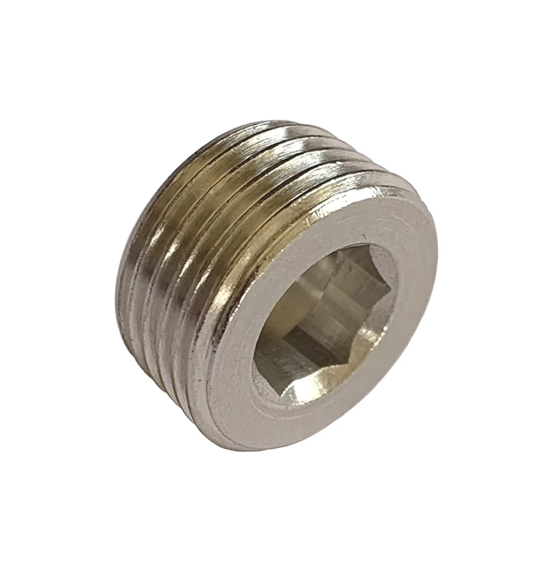 Solid Brass Hex Nipple and Plug Fitting Male Threaded Connector for Copper Tube Air Water Adapter