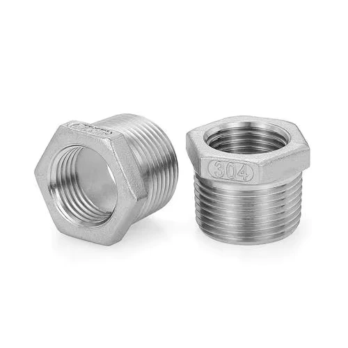 Stainless Steel Hex Bushing Threaded Reducer Fitting For Plumbing Industrial And Marine Use