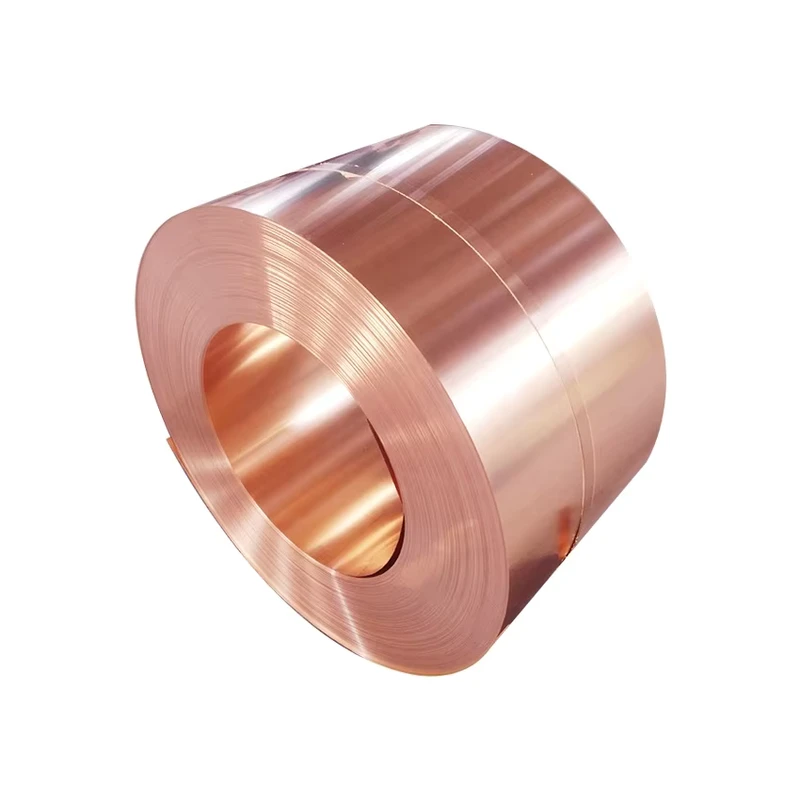 T2 C1100 SE CU C11000 Flexible Pure Copper Coil Strip Roll 1mm Wear Resistance Horizontal Continuous Thin Copper Foil Tape