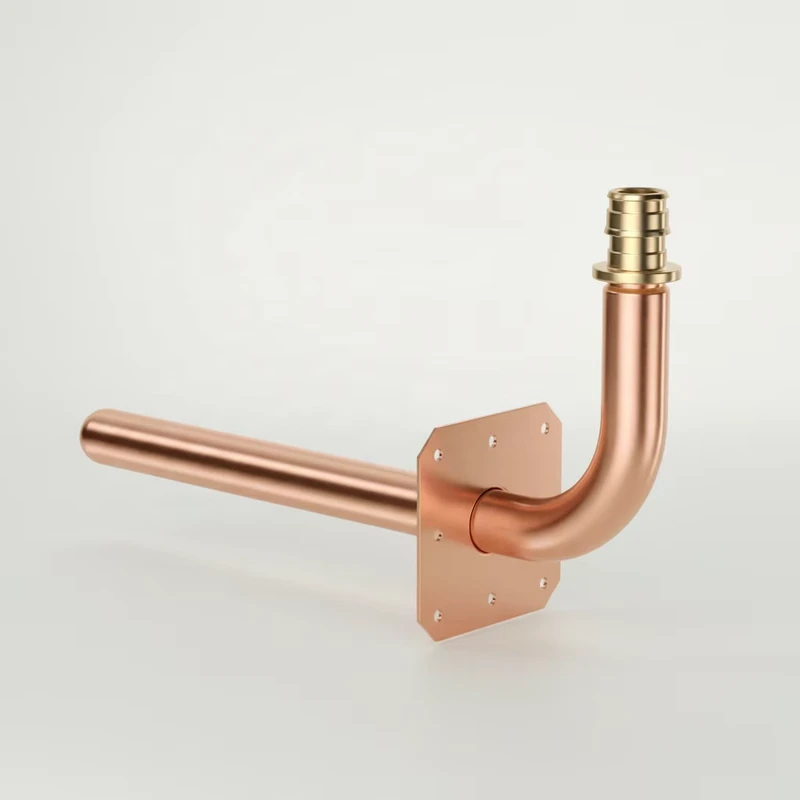 T2 Copper Stub Out with Flange Half Inch F1960 Wirsbo Pex Elbow