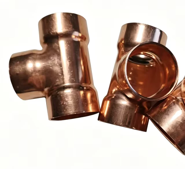 T2 Copper Tee Air Conditioner Refrigeration 3 Way Tee Connector Tee Air Conditioner Tube Copper Tee
