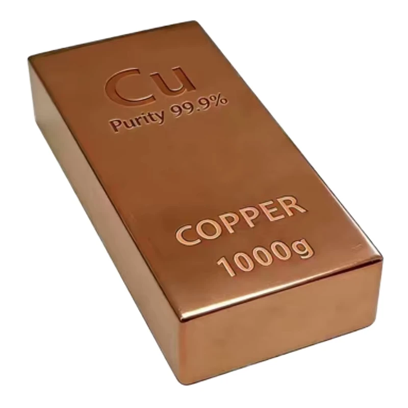 TGS Solid Pure Copper Investment Rod & Customizable Square Copper Ingots 103mm Length Punching Service