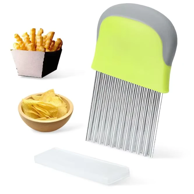 Vegetable Slicer French Fries Cutter Potato Wave Cutter Children Potato Corrugated Cutter Stainless Steel Corrugated Knife