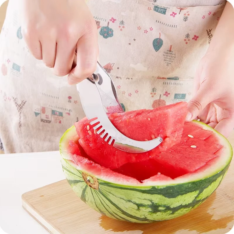 Watermelon Artifact Slicing Knife 304 Stainless Steel Knife Corer Fruit and Vegetable Tools for Watermelon Fruit Slicer
