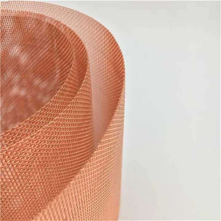 Woven Copper Wire Mesh Cloth Copper Metallic Fabric
